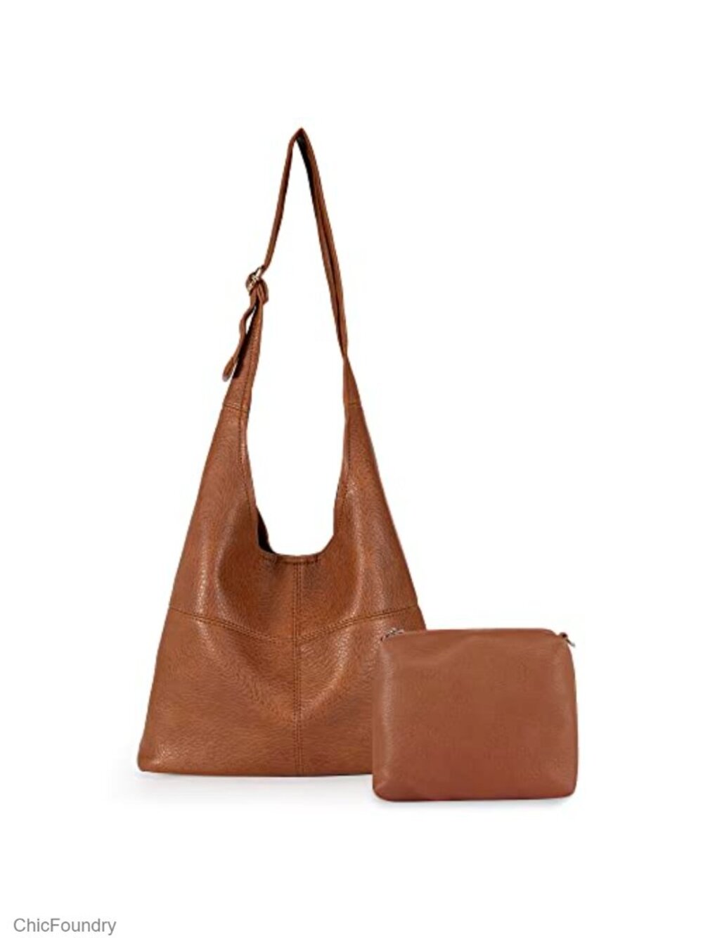 Montana West Hobo Purse for Women, Vegan Leather Shoulder Bag with Wristlet